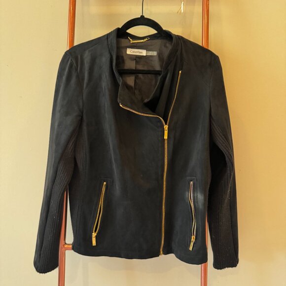 Calvin Klein Faux Suede Coat - Picture 3 of 7